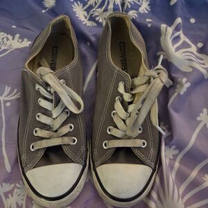 Converse All Star Low Top Gray Canvas Sneakers Women 6 Men 4 EU 37 Casual
